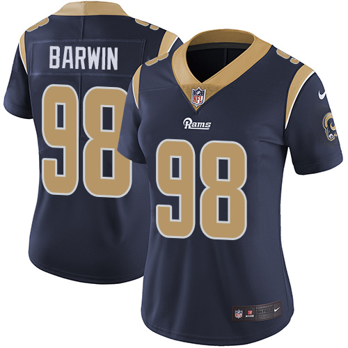 Nike Rams #98 Connor Barwin Navy Blue Team Color Women's Stitched NFL Vapor Untouchable Limited Jersey - Click Image to Close